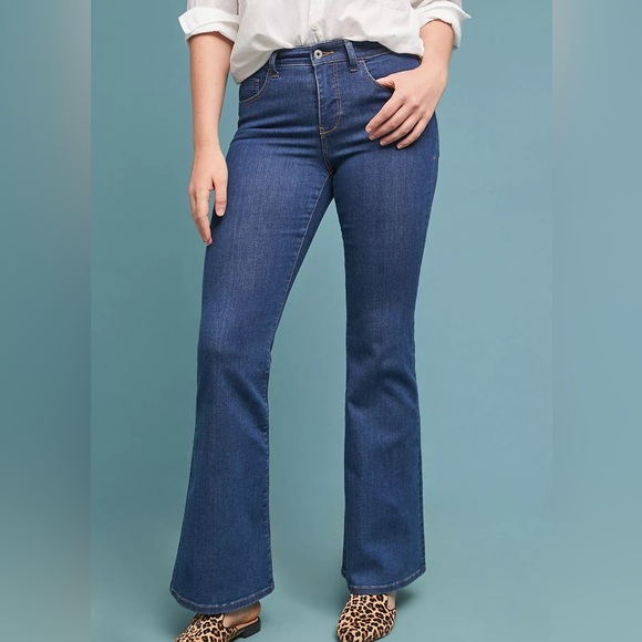 Anthropologie Pilcro Flare Jeans Medium Wash Size 31 High Rise Bootcut - Picture 2 of 10